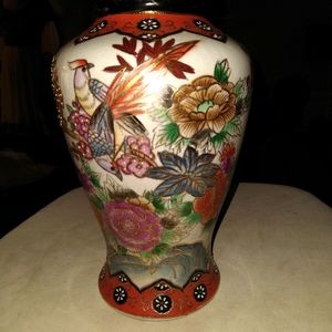 Vintage Japanese Hand Painted Vase